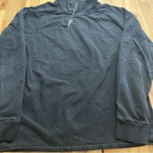 Sudara Black Snap Henley Pullover Sweatshirt Women’s XL